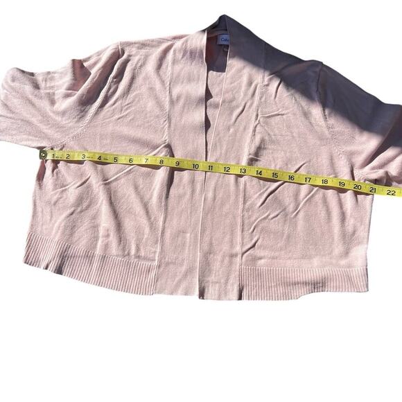 Calvin Klein women’s size XL cropped cardigan, light pink - Picture 7 of 8